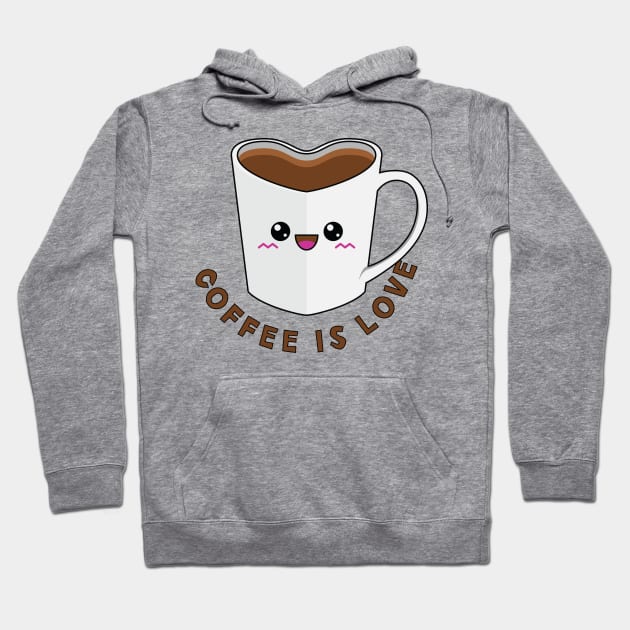 Coffee is Love Hoodie by GusDynamite